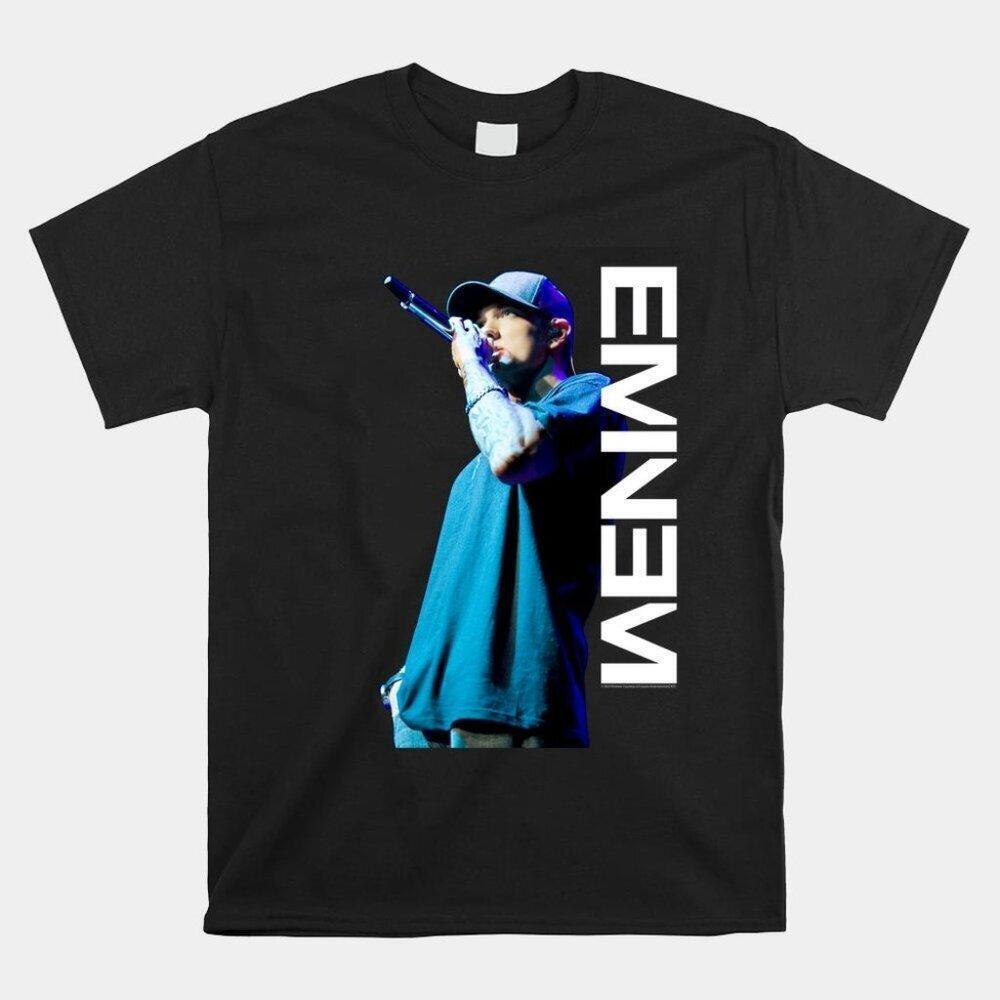 Eminem Mic Pose By Rock Off Rap Music Hip Hop Legend Graphic Fan T Shirt 17
